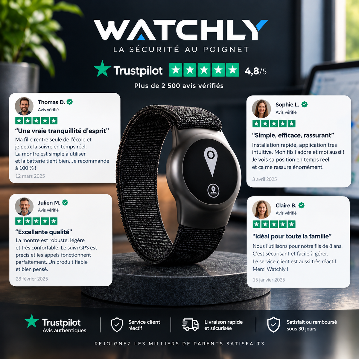 Watchly-Montres GPS pour enfant