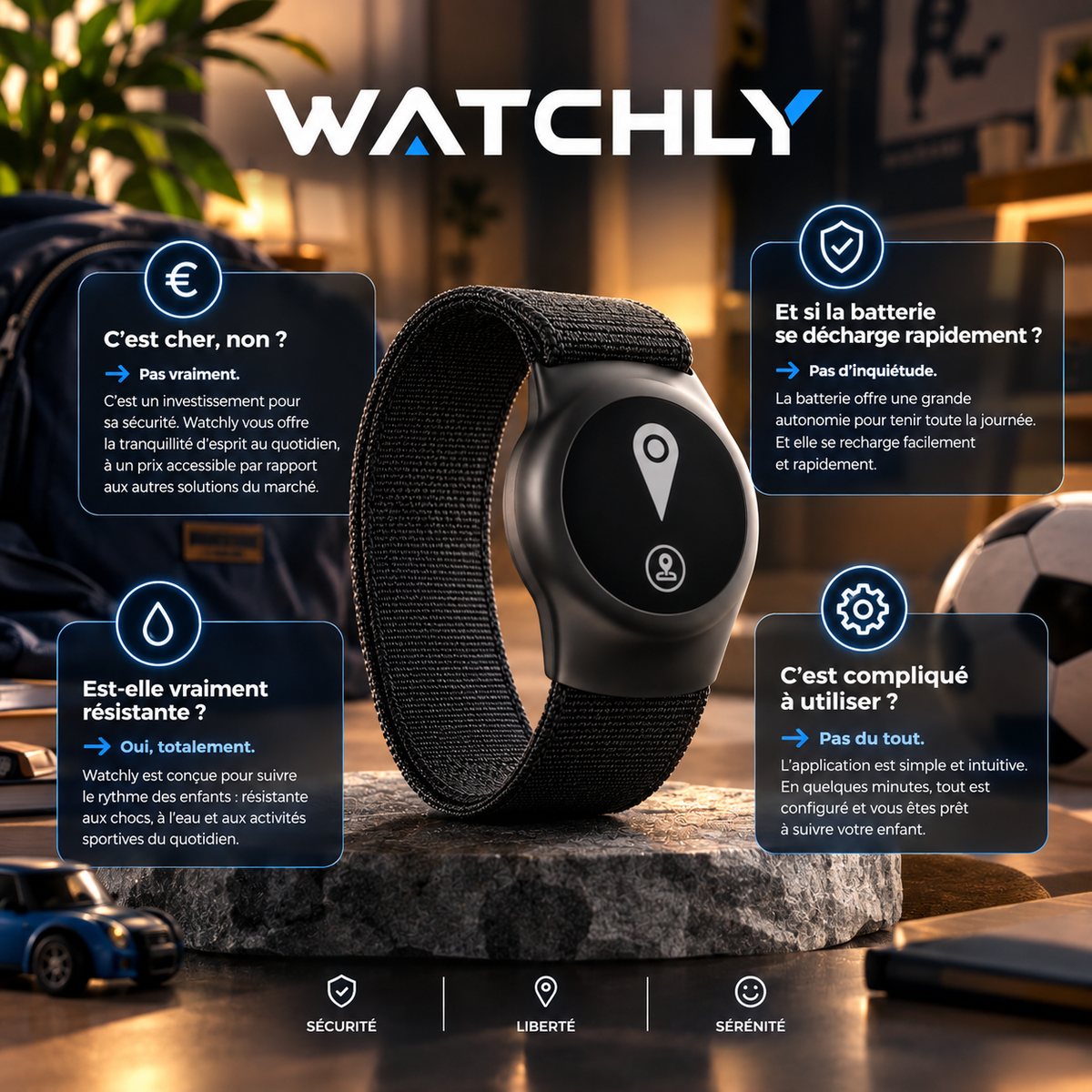 Watchly-Montres GPS pour enfant